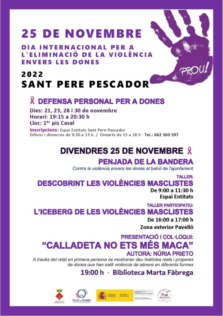 Dia Internacional de la violencia de les dones - sant pere pescador - empordaturisme