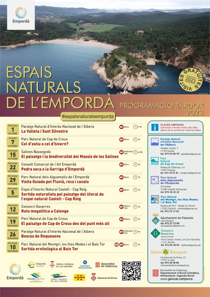 VISITES ESPAIS NATURALSs_empordaturisme DE L'EMPORDÀ 2023 - TARDOR